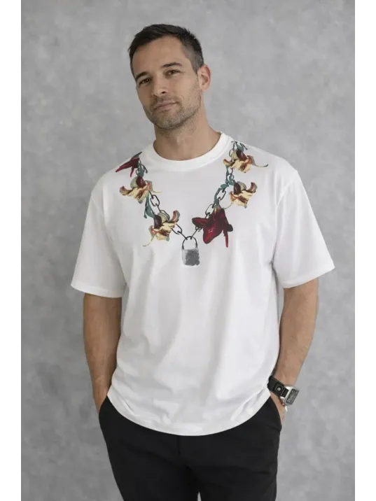 Erkek Baskılı T-shirt Kısa Kol Bisiklet Yaka Regular Fit Rahat Kalıp Günlük Tişört - Beyaz Erkek Baskılı T-shirt Kısa Kol Bisiklet Yaka Regular Fit Rahat Kalıp Günlük Tişört - Beyaz