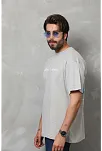 Erkek Baskılı T-shirt Kısa Kol Bisiklet Yaka Regular Fit Rahat Kalıp Günlük Tişört - Gri Erkek Baskılı T-shirt Kısa Kol Bisiklet Yaka Regular Fit Rahat Kalıp Günlük Tişört - Gri