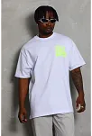 Erkek Baskılı T-shirt Kısa Kol Bisiklet Yaka Regular Fit Rahat Kalıp Günlük Tişört - Beyaz