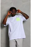 Erkek Baskılı T-shirt Kısa Kol Bisiklet Yaka Regular Fit Rahat Kalıp Günlük Tişört - Beyaz