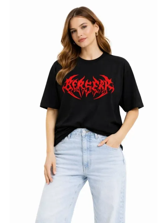 Kadın Kısa Kol Yazlık Tişört Bisiklet Yaka Baskılı Oversize T-shirt - Siyah Kadın Kısa Kol Yazlık Tişört Bisiklet Yaka Baskılı Oversize T-shirt - Siyah