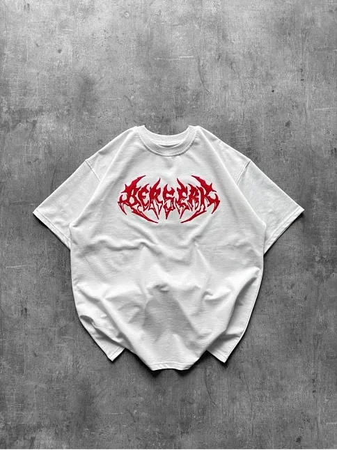 Kadın Kısa Kol Yazlık Tişört Bisiklet Yaka Baskılı Oversize T-shirt - Beyaz