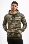 Erkek Kamuflaj Desenli 2 İplik 4 Mevsim Kapüşonlu Kanguru Cepli Hoodie Sweatshirt - Kamuflaj Erkek Kamuflaj Desenli 2 İplik 4 Mevsim Kapüşonlu Kanguru Cepli Hoodie Sweatshirt - Kamuflaj