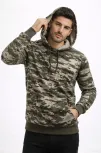 Erkek Kamuflaj Desenli 2 İplik 4 Mevsim Kapüşonlu Kanguru Cepli Hoodie Sweatshirt - Kamuflaj Erkek Kamuflaj Desenli 2 İplik 4 Mevsim Kapüşonlu Kanguru Cepli Hoodie Sweatshirt - Kamuflaj
