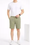 Erkek Keten Kumaş Cepli Rahat Kesim Bel Lastikli Şort - Mint Yeşili Erkek Keten Kumaş Cepli Rahat Kesim Bel Lastikli Şort - Mint Yeşili