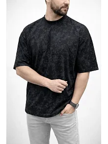 Erkek Premium Tişört Osy Yumuşak Dokulu Yıkamalı Oversize T-shirt - Siyah