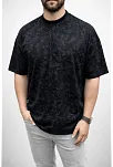 Erkek Premium Tişört Osy Yumuşak Dokulu Yıkamalı Oversize T-shirt - Siyah