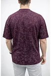 Erkek Premium Tişört Osy Yumuşak Dokulu Yıkamalı Oversize T-shirt - Bordo