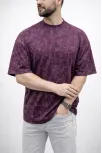 Erkek Premium Tişört Osy Yumuşak Dokulu Yıkamalı Oversize T-shirt - Bordo Erkek Premium Tişört Osy Yumuşak Dokulu Yıkamalı Oversize T-shirt - Bordo