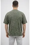 Erkek Premium Tişört Osy Yumuşak Dokulu Yıkamalı Oversize T-shirt - Haki