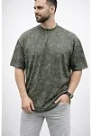 Erkek Premium Tişört Osy Yumuşak Dokulu Yıkamalı Oversize T-shirt - Haki