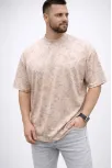 Erkek Premium Tişört Osy Yumuşak Dokulu Yıkamalı Oversize T-shirt - Bej