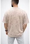 Erkek Premium Tişört Osy Yumuşak Dokulu Yıkamalı Oversize T-shirt - Bej