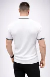 Erkek Fitilli Triko Dokuma Kısa Kol Tişört Yarım Boğaz Modern Yazlık T-shirt - Beyaz Erkek Fitilli Triko Dokuma Kısa Kol Tişört Yarım Boğaz Modern Yazlık T-shirt - Beyaz
