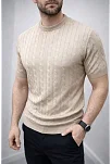 Erkek Yazlık Triko Saç Örgü Tişört Kısa Kol Polo Yaka Fermuarlı T-shirt - Siyah Erkek Yazlık Triko Saç Örgü Tişört Kısa Kol Polo Yaka Fermuarlı T-shirt - Siyah