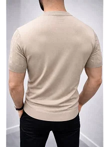 Erkek Yazlık Triko Saç Örgü Tişört Kısa Kol Polo Yaka Fermuarlı T-shirt - Siyah Erkek Yazlık Triko Saç Örgü Tişört Kısa Kol Polo Yaka Fermuarlı T-shirt - Siyah