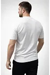 Erkek Yazlık Triko Dokuma Tişört Kısa Kol Bisiklet Yaka Örgü Desenli T-shirt - Beyaz