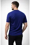Erkek Yazlık Triko Dokuma Tişört Kısa Kol Bisiklet Yaka Örgü Desenli T-shirt - Lacivert