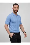 Erkek Yazlık Triko Dokuma Tişört Kısa Kol Polo Yaka T-shirt - Bebek Mavisi