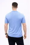 Erkek Kısa Kol Fitilli Triko T-shirt Yazlık Hakim Yaka Tişört - Bebek Mavisi Erkek Kısa Kol Fitilli Triko T-shirt Yazlık Hakim Yaka Tişört - Bebek Mavisi