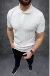 Erkek Yazlık Triko Tişört Kısa Kol Polo Yaka Düğmeli T-shirt - Beyaz Erkek Yazlık Triko Tişört Kısa Kol Polo Yaka Düğmeli T-shirt - Beyaz