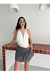 Kadın Dantel Detaylı Derin Dekolte Body Şık Kolsuz Yazlık Bodysuit - Beyaz Kadın Dantel Detaylı Derin Dekolte Body Şık Kolsuz Yazlık Bodysuit - Beyaz