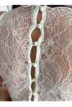 Kadın Dantel Detaylı Derin Dekolte Body Şık Kolsuz Yazlık Bodysuit - Beyaz Kadın Dantel Detaylı Derin Dekolte Body Şık Kolsuz Yazlık Bodysuit - Beyaz