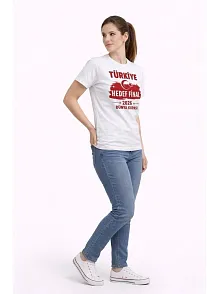 Kadın Türkiye Baskılı Tişört Ay Yıldız 2026 Dünya Kupası Taraftar Forma T-shirt - Beyaz Kadın Türkiye Baskılı Tişört Ay Yıldız 2026 Dünya Kupası Taraftar Forma T-shirt - Beyaz