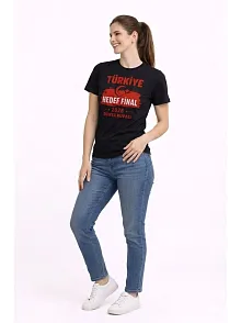 Kadın Türkiye Baskılı Tişört Ay Yıldız 2026 Dünya Kupası Taraftar Forma T-shirt - Siyah Kadın Türkiye Baskılı Tişört Ay Yıldız 2026 Dünya Kupası Taraftar Forma T-shirt - Siyah