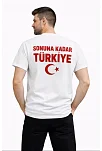Erkek Türkiye Ay Yıldız Baskılı Taraftar Forma T-shirt - Beyaz Erkek Türkiye Ay Yıldız Baskılı Taraftar Forma T-shirt - Beyaz