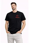 Erkek Türkiye Ay Yıldız Baskılı Taraftar Forma T-shirt - Siyah Erkek Türkiye Ay Yıldız Baskılı Taraftar Forma T-shirt - Siyah