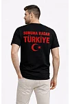 Erkek Türkiye Ay Yıldız Baskılı Taraftar Forma T-shirt - Siyah Erkek Türkiye Ay Yıldız Baskılı Taraftar Forma T-shirt - Siyah