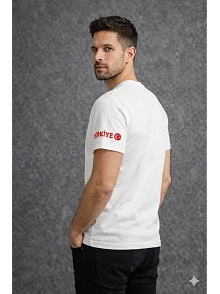 Erkek Türkiye Ay Yıldız Baskılı 10 Numara Forma Tişört Taraftar T-shirt - Beyaz Erkek Türkiye Ay Yıldız Baskılı 10 Numara Forma Tişört Taraftar T-shirt - Beyaz