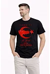 Erkek Türkiye Ay Yıldız Baskılı Taraftar Forma T-shirt - Siyah Erkek Türkiye Ay Yıldız Baskılı Taraftar Forma T-shirt - Siyah