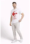 Erkek Türkiye Ay Yıldız Baskılı Taraftar Forma T-shirt - Beyaz Erkek Türkiye Ay Yıldız Baskılı Taraftar Forma T-shirt - Beyaz