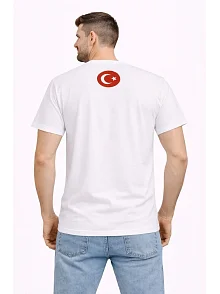 Erkek Türkiye Baskılı Tişört Ay Yıldız 2026 Dünya Kupası Taraftar Forma T-shirt - Beyaz Erkek Türkiye Baskılı Tişört Ay Yıldız 2026 Dünya Kupası Taraftar Forma T-shirt - Beyaz