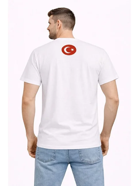 Erkek Türkiye Baskılı Tişört Ay Yıldız 2026 Dünya Kupası Taraftar Forma T-shirt - Beyaz Erkek Türkiye Baskılı Tişört Ay Yıldız 2026 Dünya Kupası Taraftar Forma T-shirt - Beyaz