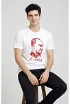 Erkek Atatürk Baskılı Tişört Kısa Kollu Bisiklet Yaka T-shirt - Beyaz Erkek Atatürk Baskılı Tişört Kısa Kollu Bisiklet Yaka T-shirt - Beyaz