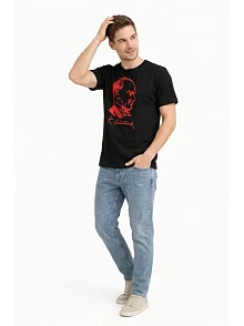 Erkek Atatürk Baskılı Tişört Kısa Kollu Bisiklet Yaka T-shirt - Siyah Erkek Atatürk Baskılı Tişört Kısa Kollu Bisiklet Yaka T-shirt - Siyah