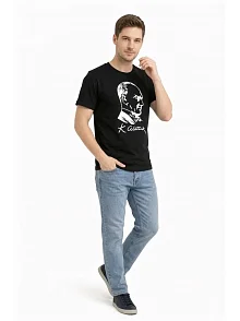 Erkek Atatürk Baskılı Tişört Kısa Kollu Bisiklet Yaka T-shirt - Siyah Erkek Atatürk Baskılı Tişört Kısa Kollu Bisiklet Yaka T-shirt - Siyah