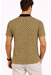 Erkek Pike Kumaş Polo Yaka Desenli Tişört Kısa Kol Yazlık T-shirt - Sarı Erkek Pike Kumaş Polo Yaka Desenli Tişört Kısa Kol Yazlık T-shirt - Sarı