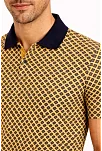 Erkek Pike Kumaş Polo Yaka Desenli Tişört Kısa Kol Yazlık T-shirt - Sarı Erkek Pike Kumaş Polo Yaka Desenli Tişört Kısa Kol Yazlık T-shirt - Sarı