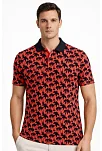 Erkek Pike Kumaş Polo Yaka Palmiye Desenli Tişört Kısa Kol Yazlık T-shirt - Kırmızı Erkek Pike Kumaş Polo Yaka Palmiye Desenli Tişört Kısa Kol Yazlık T-shirt - Kırmızı