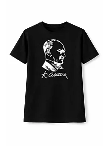 Erkek Çocuk Atatürk Baskılı Tişört Kısa Kollu Bisiklet Yaka T-shirt - Siyah Erkek Çocuk Atatürk Baskılı Tişört Kısa Kollu Bisiklet Yaka T-shirt - Siyah