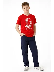 Erkek Çocuk Atatürk Baskılı Tişört Kısa Kollu Bisiklet Yaka T-shirt - Kırmızı Erkek Çocuk Atatürk Baskılı Tişört Kısa Kollu Bisiklet Yaka T-shirt - Kırmızı