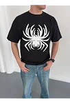 Erkek Örümcek Baskılı Tişört Kısa Kollu Bisiklet Yaka T-shirt - Siyah Erkek Örümcek Baskılı Tişört Kısa Kollu Bisiklet Yaka T-shirt - Siyah