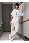 Erkek Minimal Gitar Baskılı Tişört T-shirt Yazlık Kısa Kol Bisiklet Yaka T-shirt - Beyaz Erkek Minimal Gitar Baskılı Tişört T-shirt Yazlık Kısa Kol Bisiklet Yaka T-shirt - Beyaz