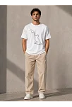 Erkek Minimal Kedi Çizim Baskılı Tişört Kısa Kol Yazlık T-shirt - Beyaz Erkek Minimal Kedi Çizim Baskılı Tişört Kısa Kol Yazlık T-shirt - Beyaz
