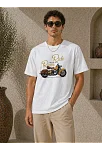 Erkek Motosiklet Baskılı Tişört Bisiklet Yaka Kısa Kol Yazlık T-shirt - Beyaz Erkek Motosiklet Baskılı Tişört Bisiklet Yaka Kısa Kol Yazlık T-shirt - Beyaz