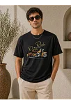 Erkek Motosiklet Baskılı Tişört Bisiklet Yaka Kısa Kol Yazlık T-shirt - Siyah Erkek Motosiklet Baskılı Tişört Bisiklet Yaka Kısa Kol Yazlık T-shirt - Siyah